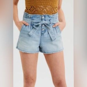 NWT American Eagle Paper Bag high waist mom shorts Sz 4